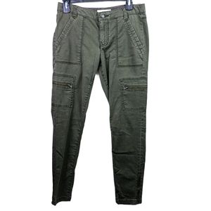 LL Bean Army Green Cargo Style Skinny Pants